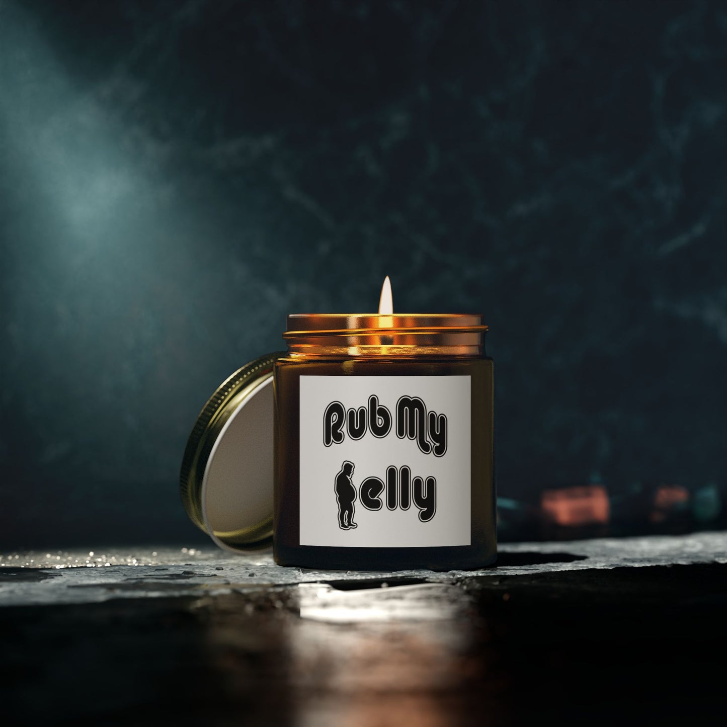Rub My Belly | Scented Candles, Coconut Apricot Wax (4oz, 9oz)