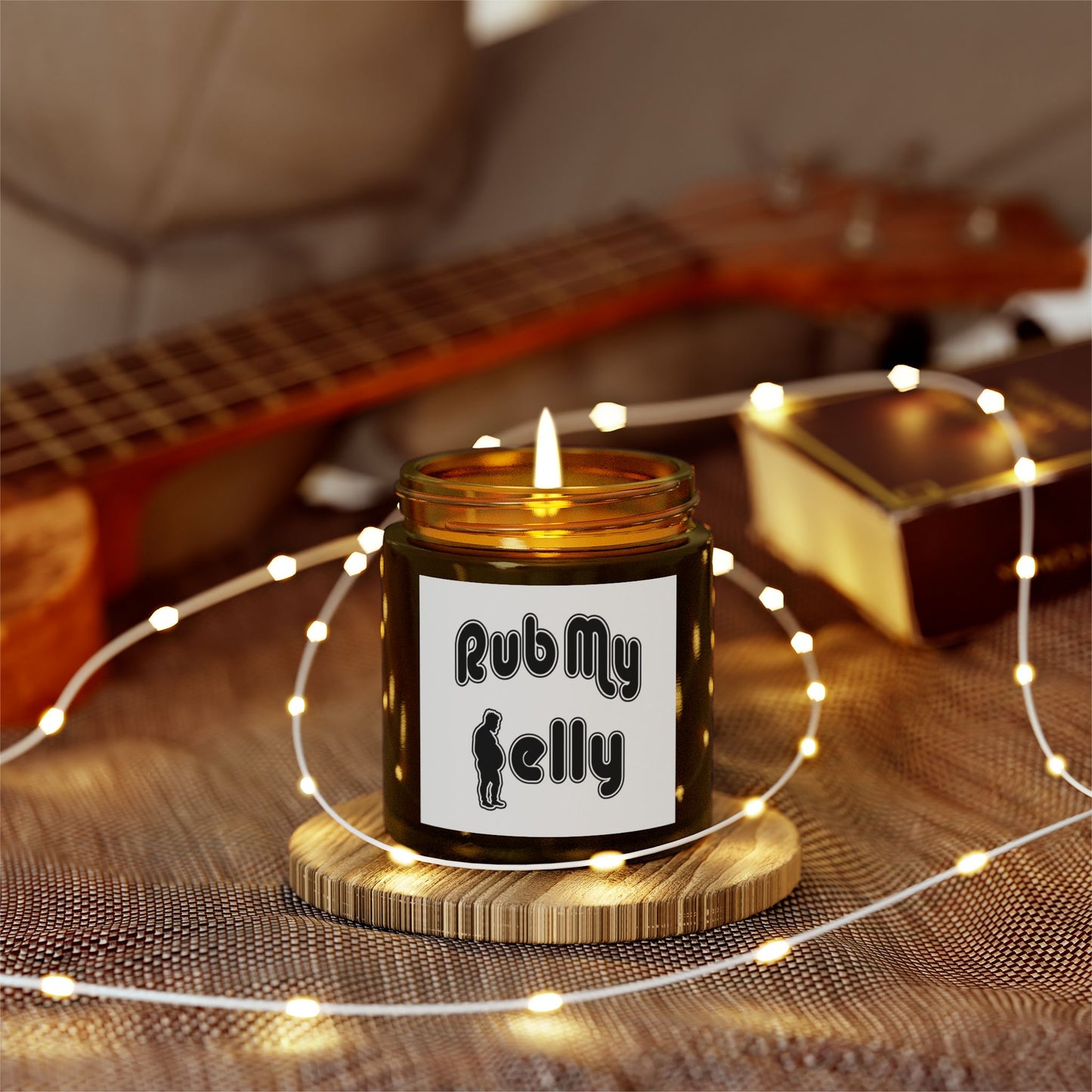 Rub My Belly | Scented Candles, Coconut Apricot Wax (4oz, 9oz)