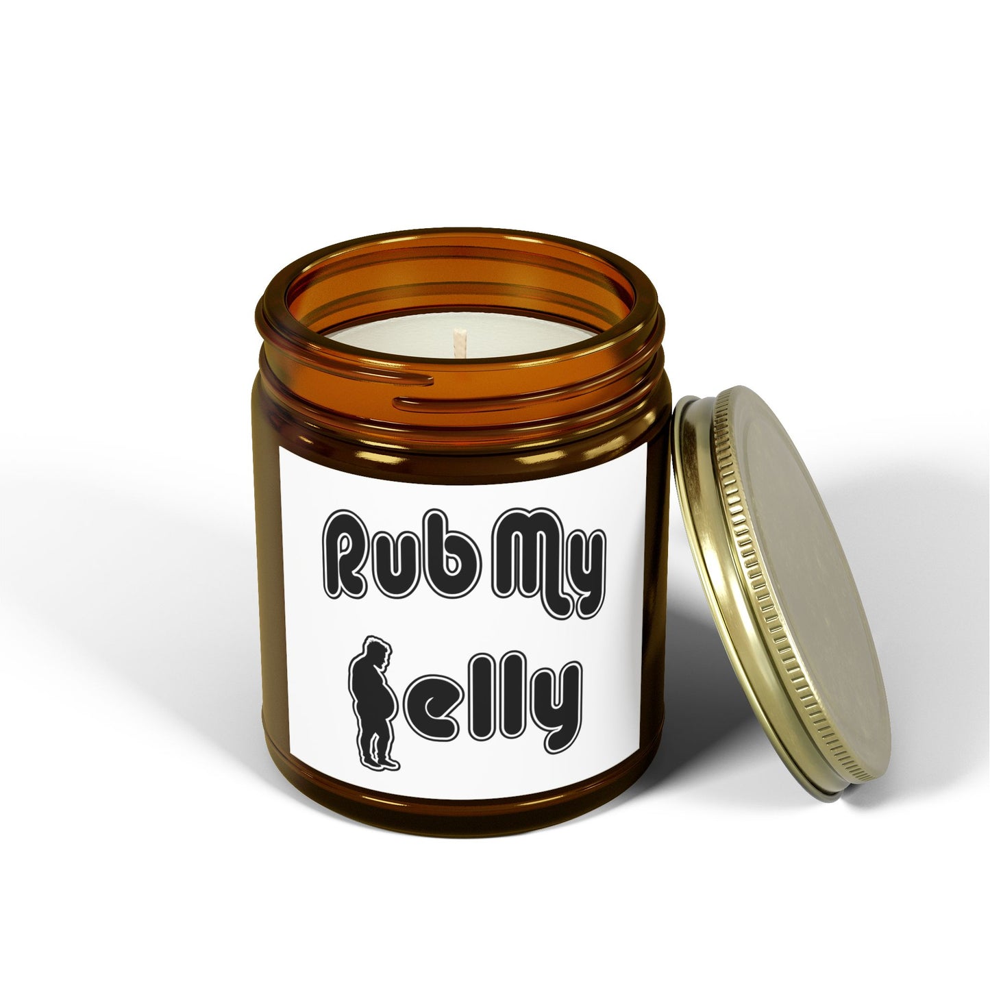 Rub My Belly | Scented Candles, Coconut Apricot Wax (4oz, 9oz)
