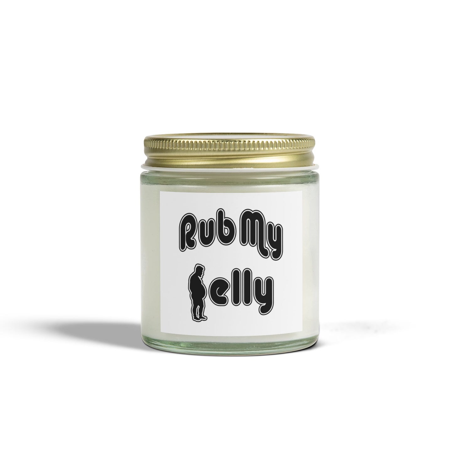Rub My Belly | Scented Candles, Coconut Apricot Wax (4oz, 9oz)