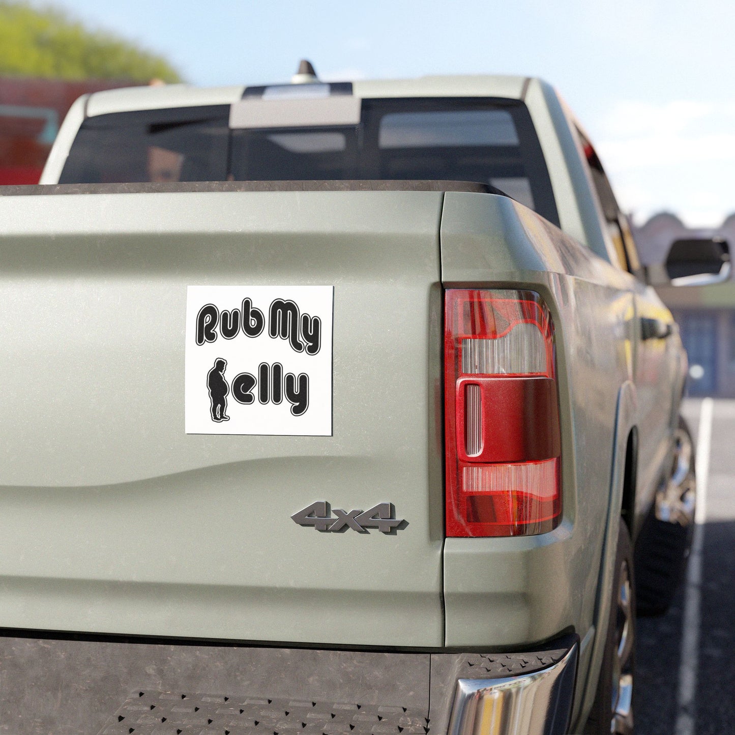Rub My Belly | Magnetic Bumper Sticker