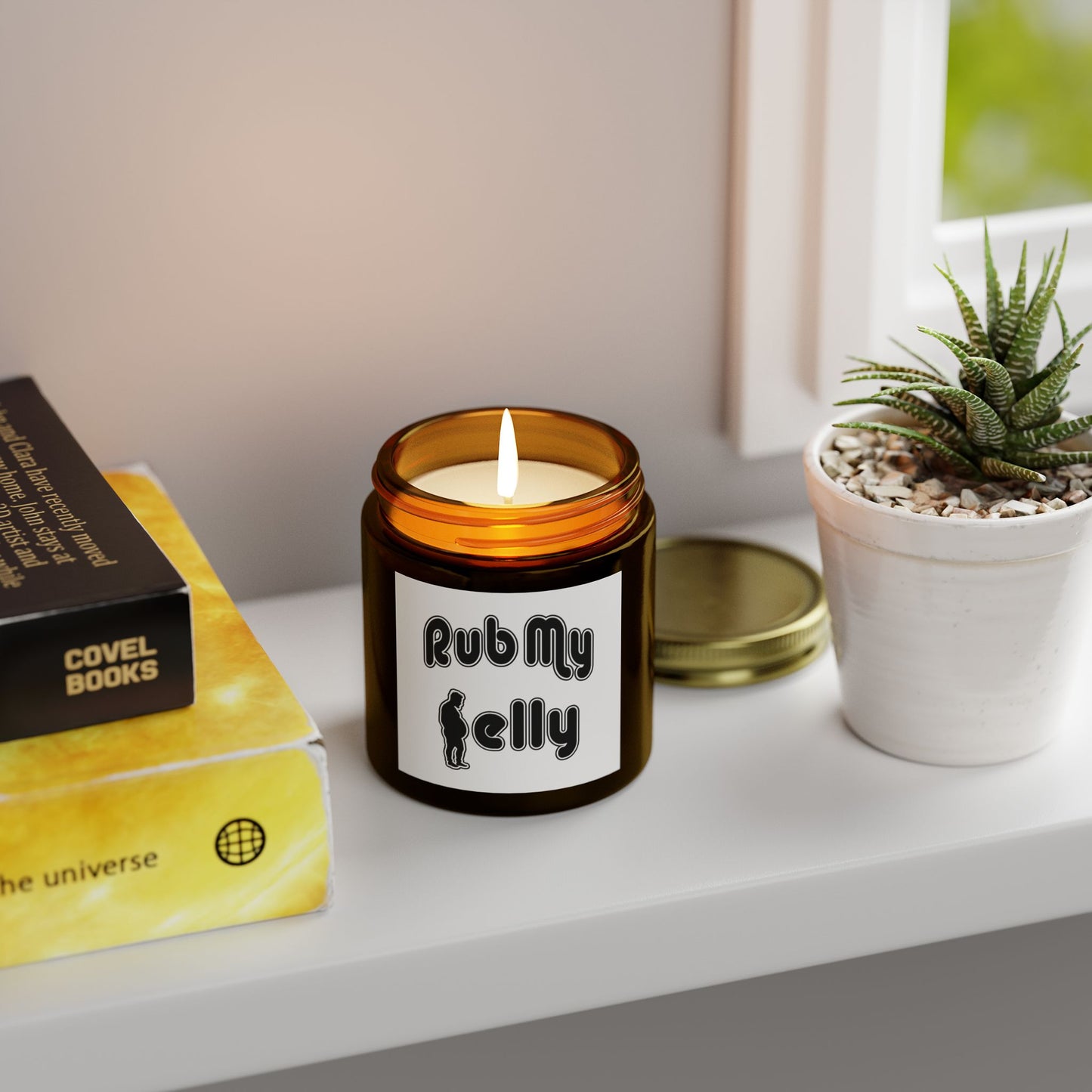 Rub My Belly | Scented Candles, Coconut Apricot Wax (4oz, 9oz)