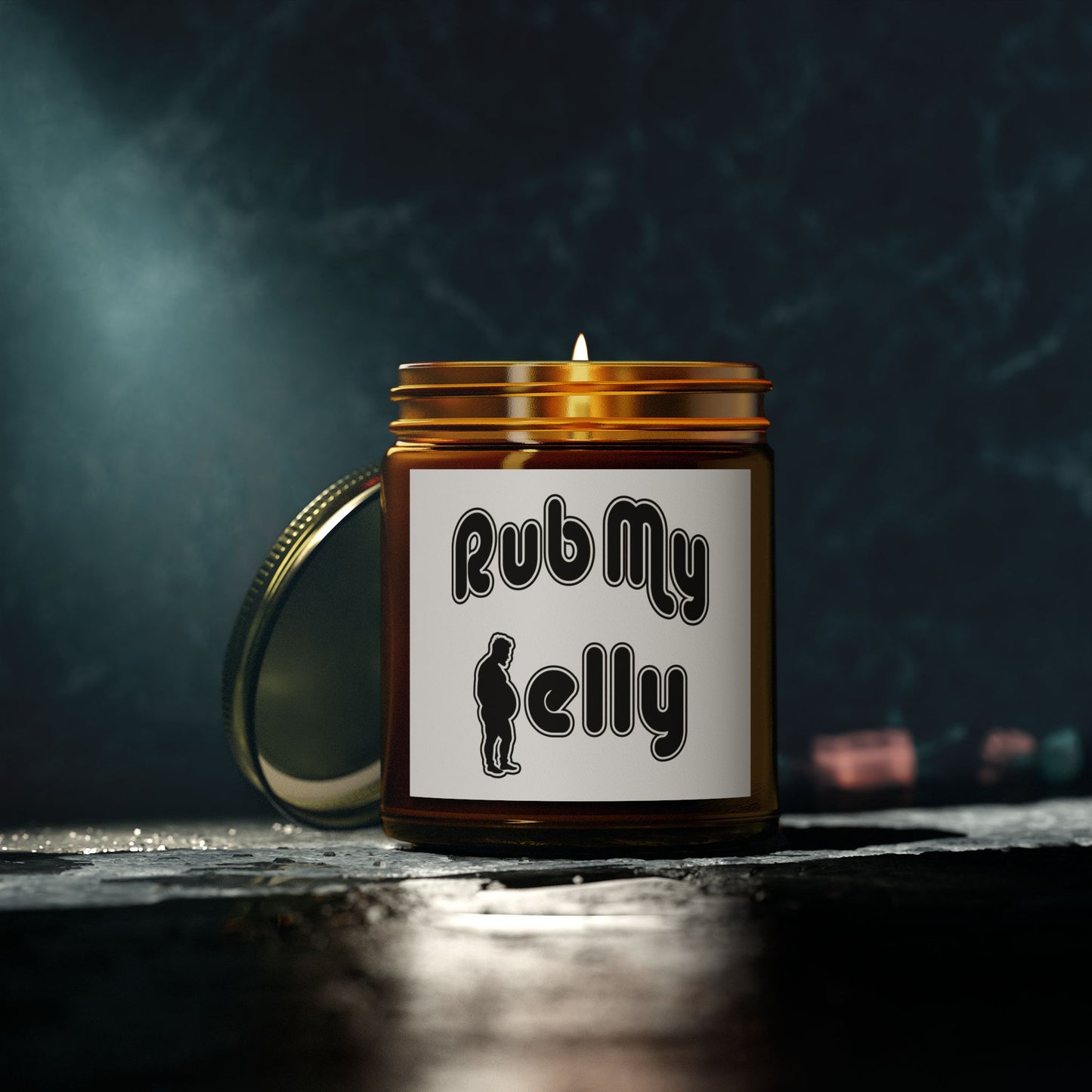 Rub My Belly | Scented Candles, Coconut Apricot Wax (4oz, 9oz)