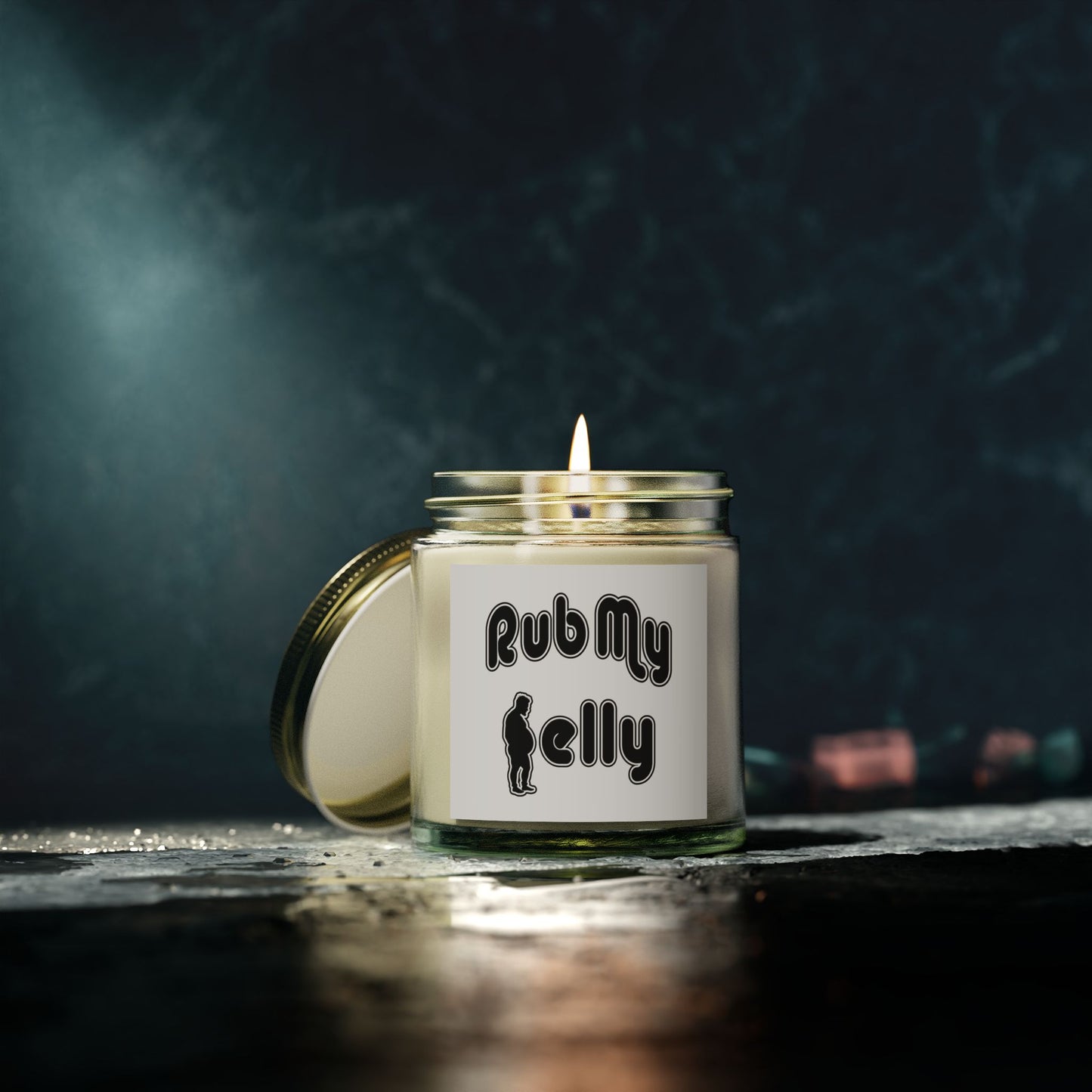 Rub My Belly | Scented Candles, Coconut Apricot Wax (4oz, 9oz)