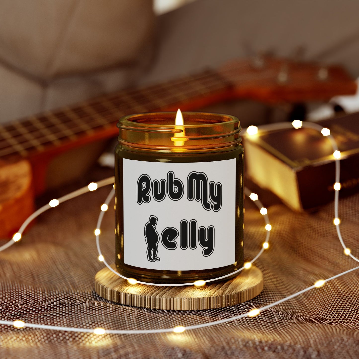 Rub My Belly | Scented Candles, Coconut Apricot Wax (4oz, 9oz)