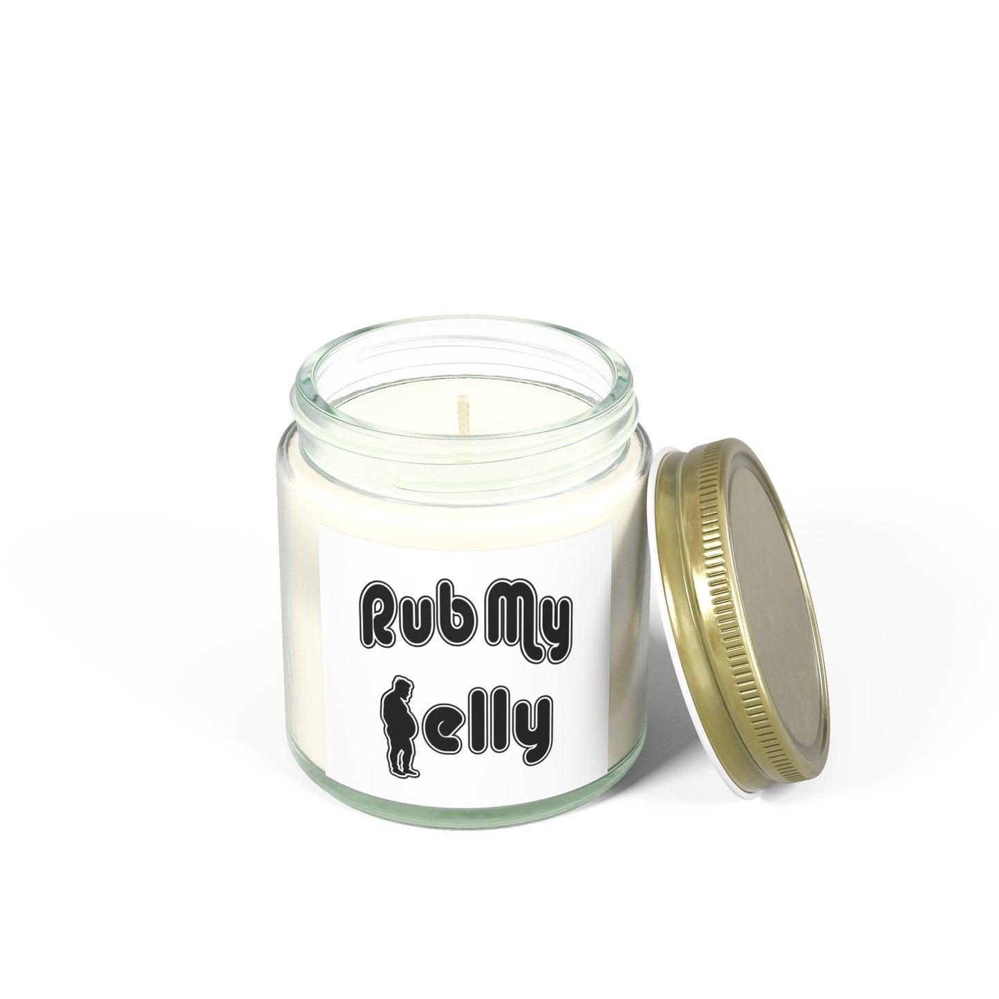 Rub My Belly | Scented Candles, Coconut Apricot Wax (4oz, 9oz)