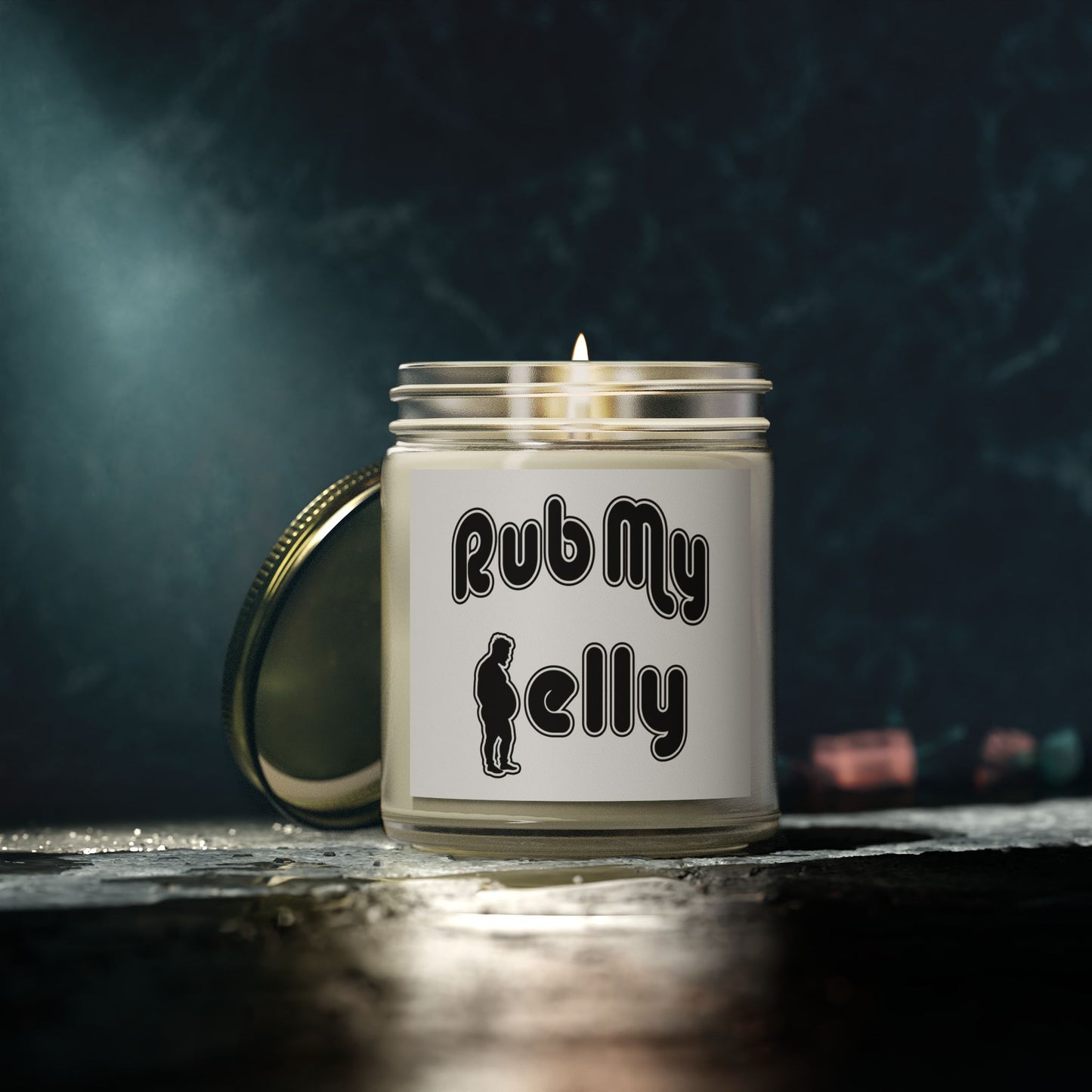 Rub My Belly | Scented Candles, Coconut Apricot Wax (4oz, 9oz)
