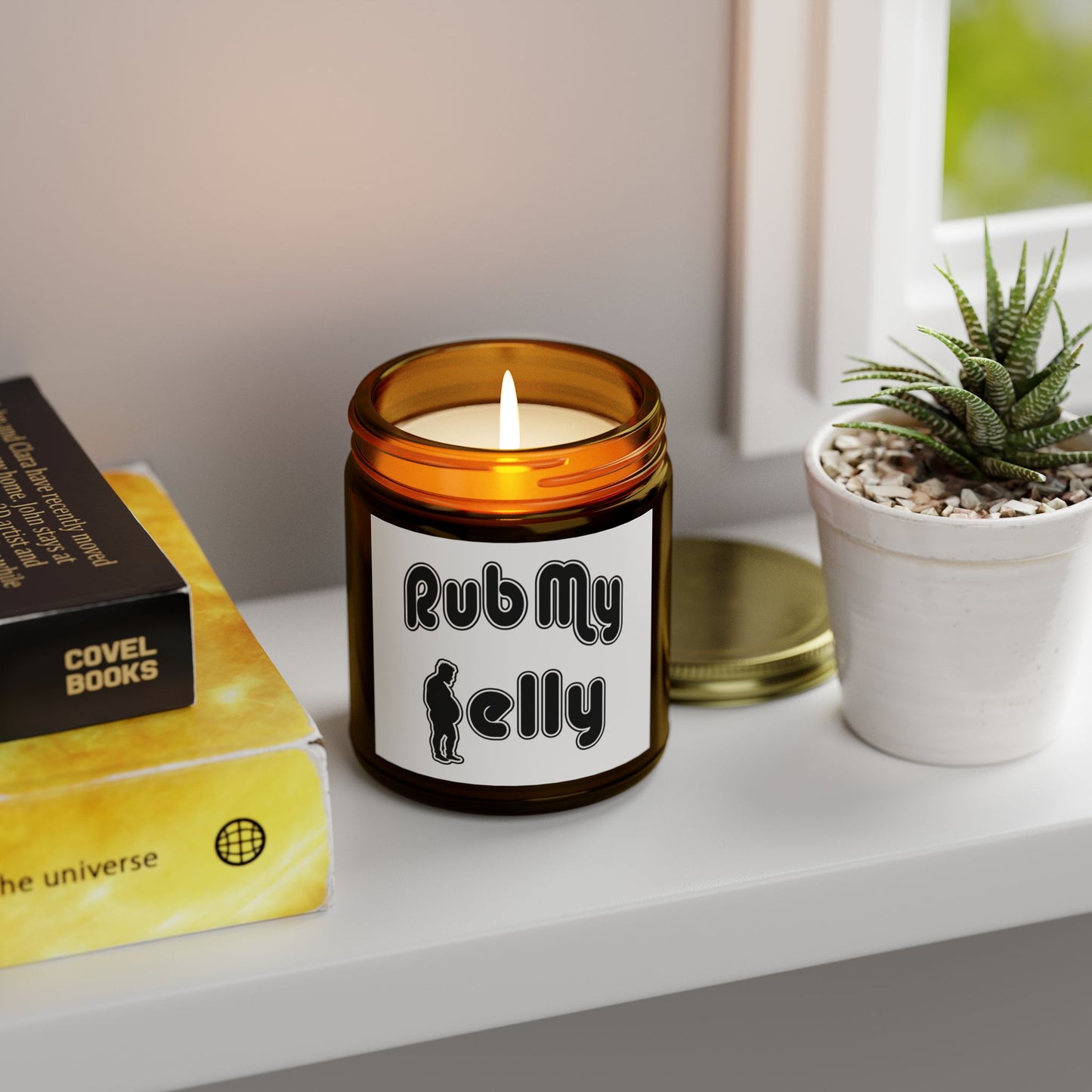 Rub My Belly | Scented Candles, Coconut Apricot Wax (4oz, 9oz)