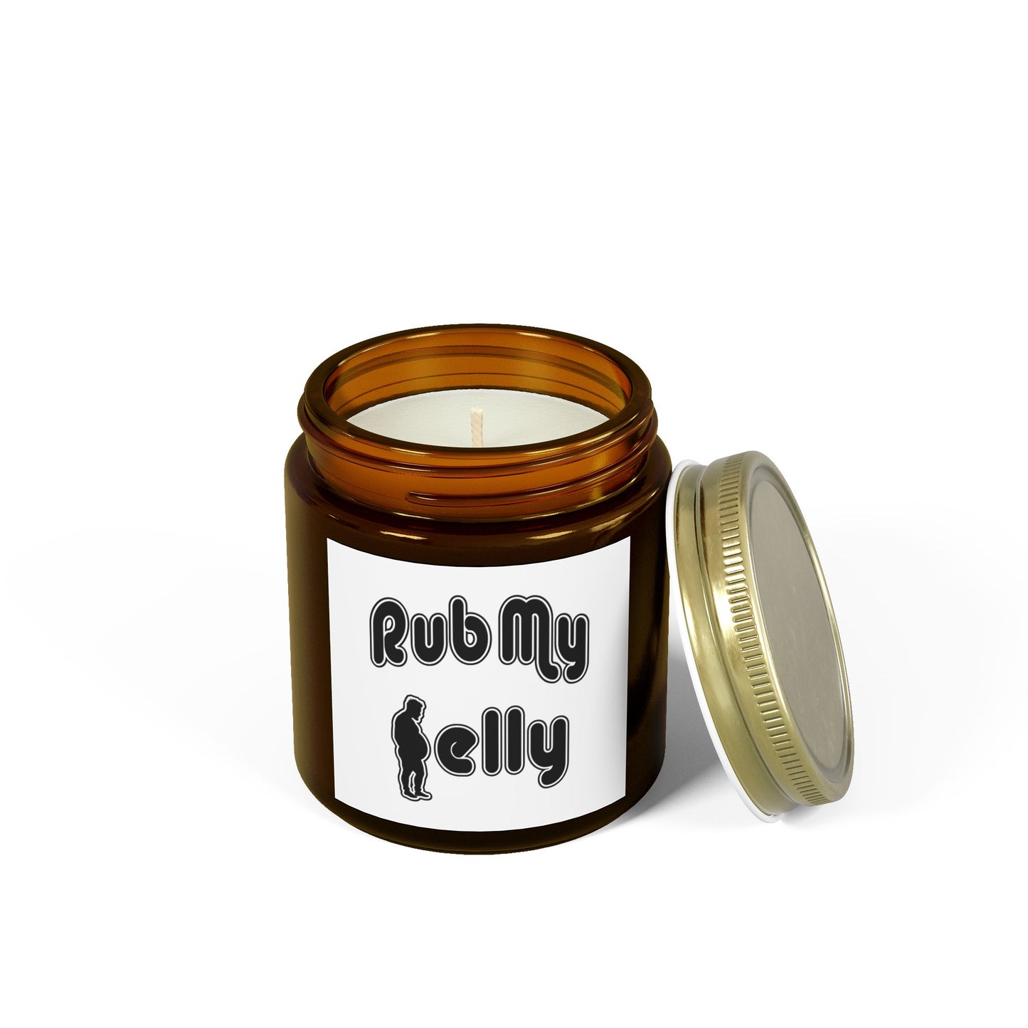 Rub My Belly | Scented Candles, Coconut Apricot Wax (4oz, 9oz)