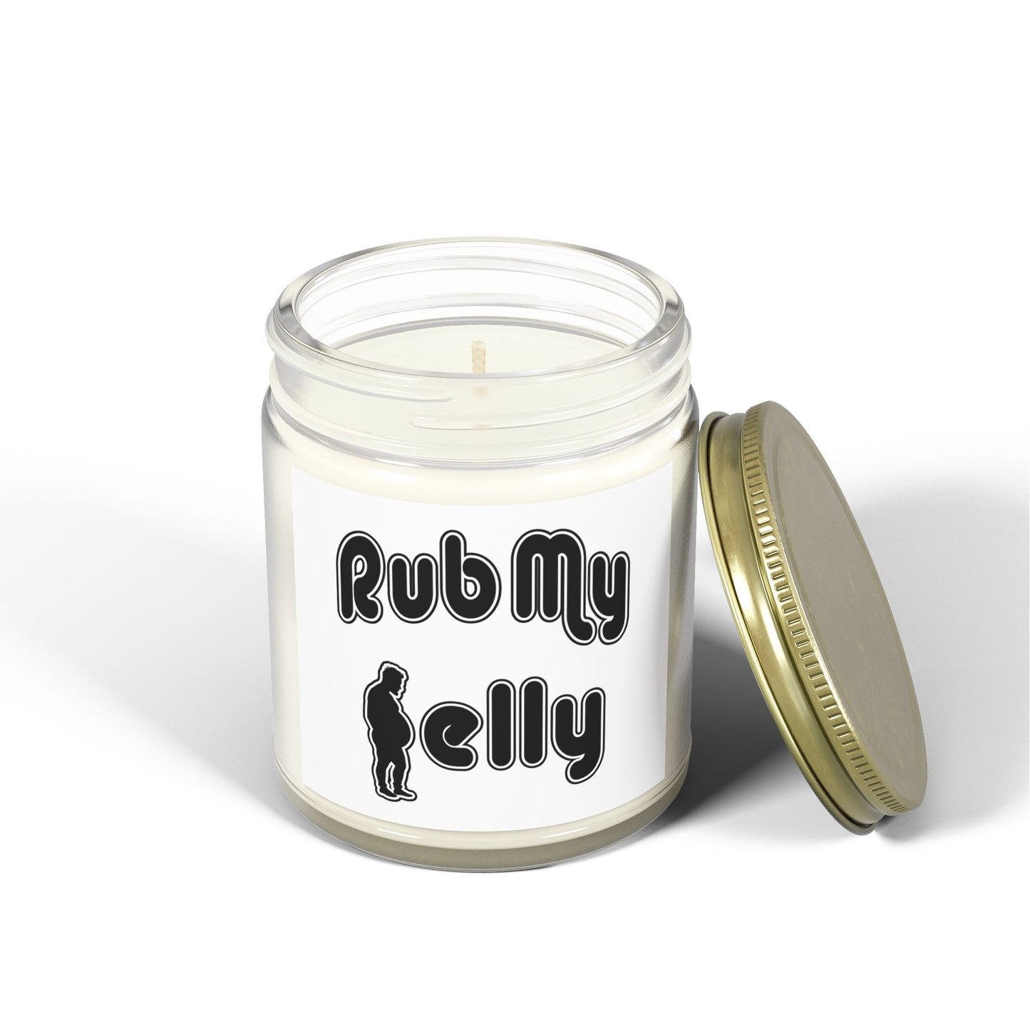 Rub My Belly | Scented Candles, Coconut Apricot Wax (4oz, 9oz)