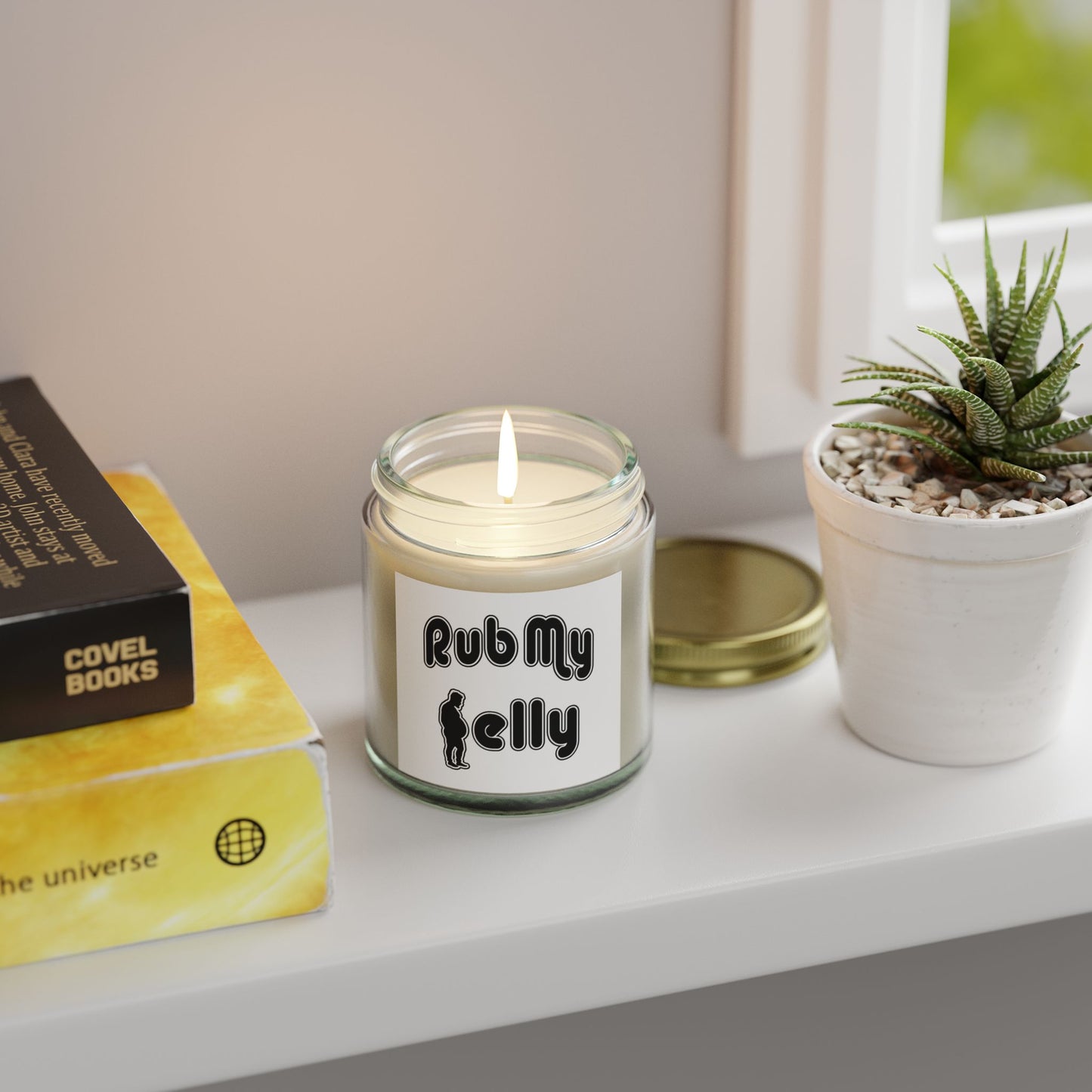 Rub My Belly | Scented Candles, Coconut Apricot Wax (4oz, 9oz)