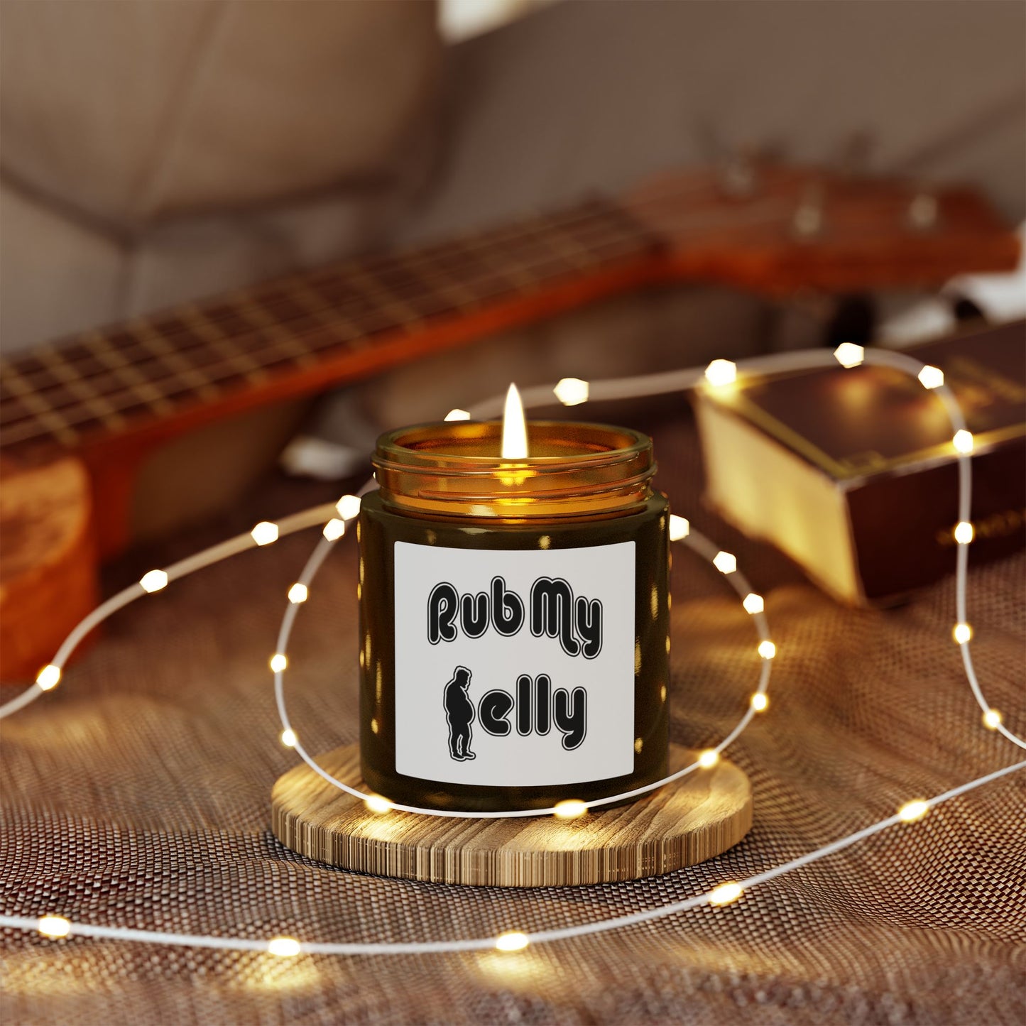 Rub My Belly | Scented Candles, Coconut Apricot Wax (4oz, 9oz)