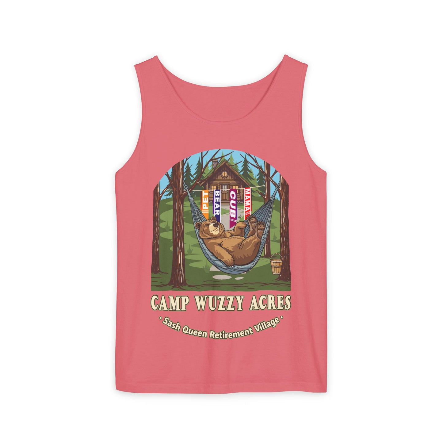Campy Wuzzy Acres: Sash Queen Retirement Village Tank Top – NAB 2026 Fundraiser Shirt