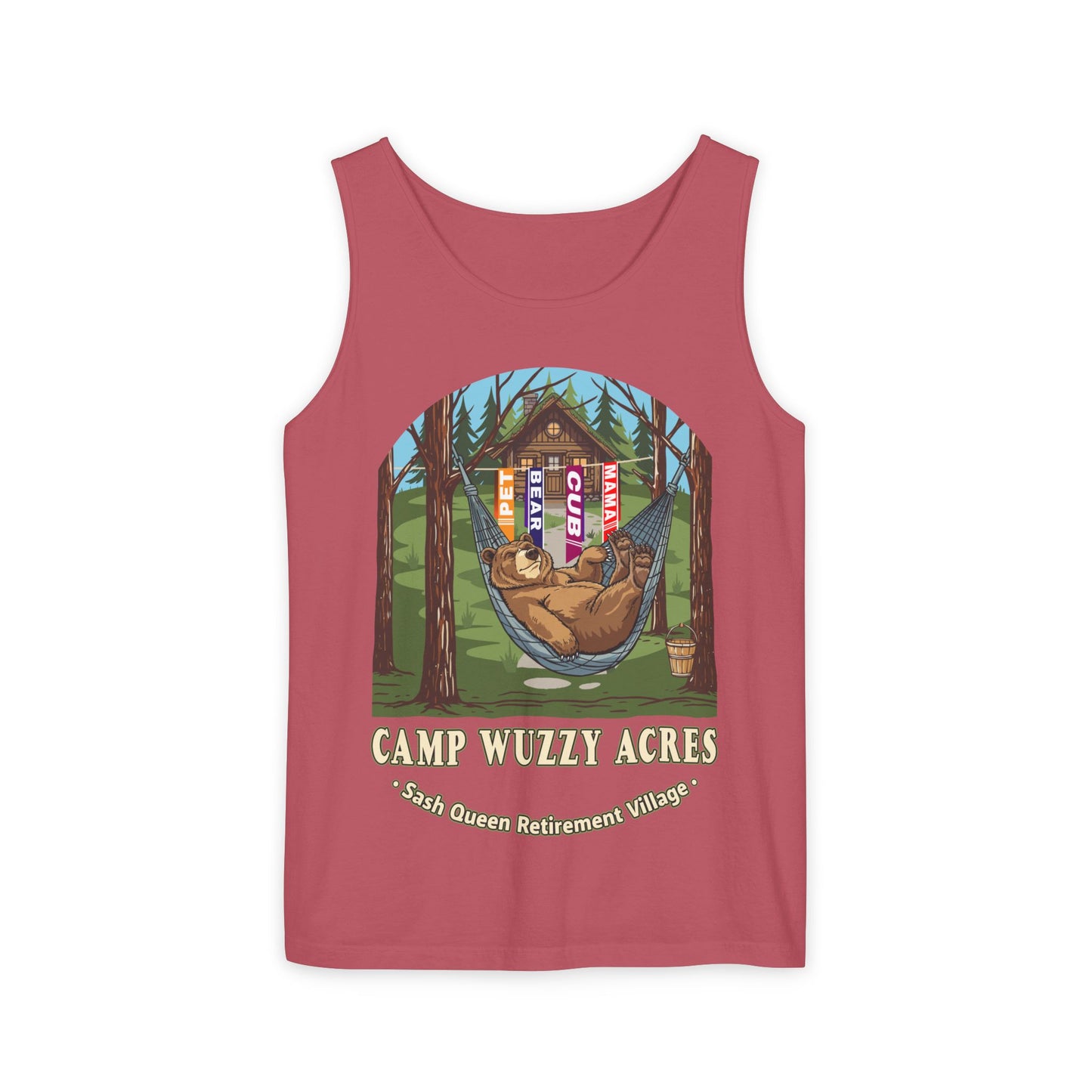 Campy Wuzzy Acres: Sash Queen Retirement Village Tank Top – NAB 2026 Fundraiser Shirt