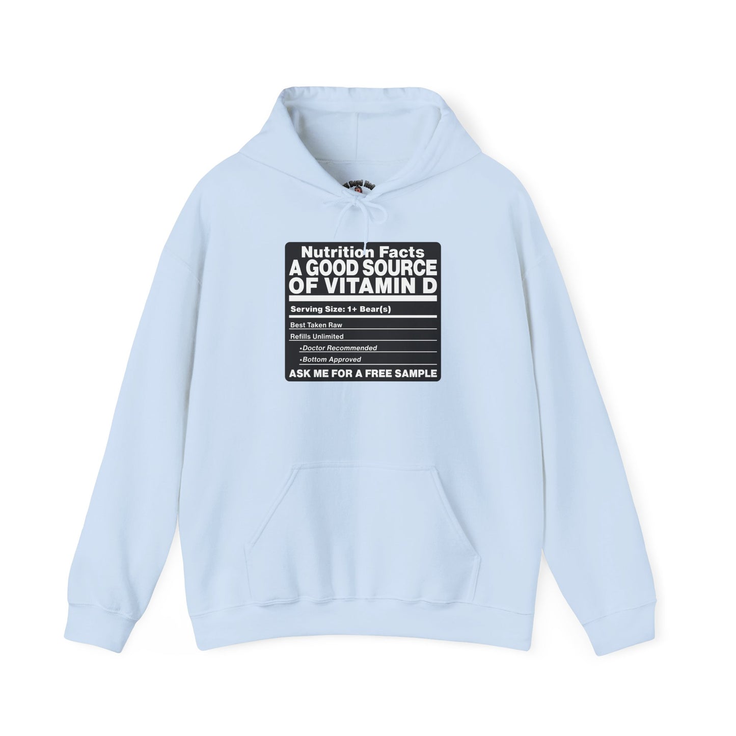 Vitamin D Nutrition Facts Hoodie — Funny Sunlight Health Graphic Sweatshirt