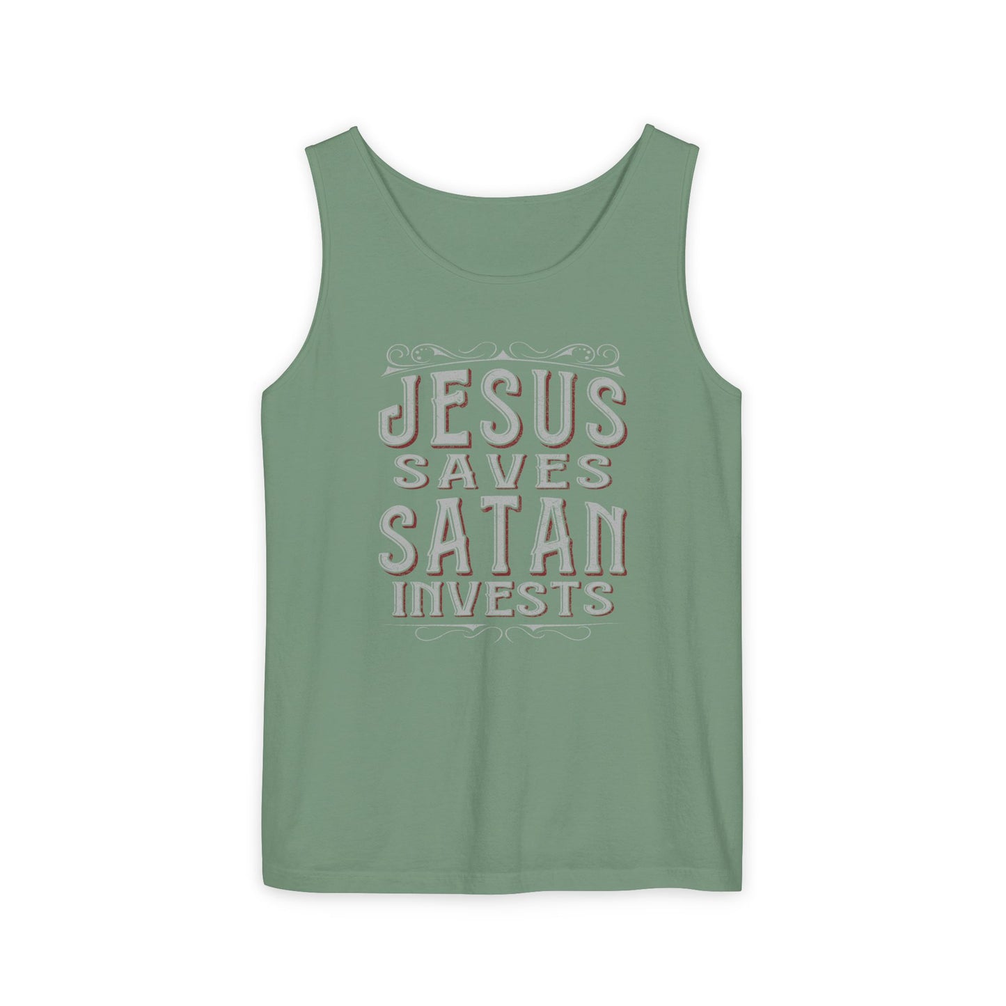Jesus Saves, Satan Invests | Tank Top