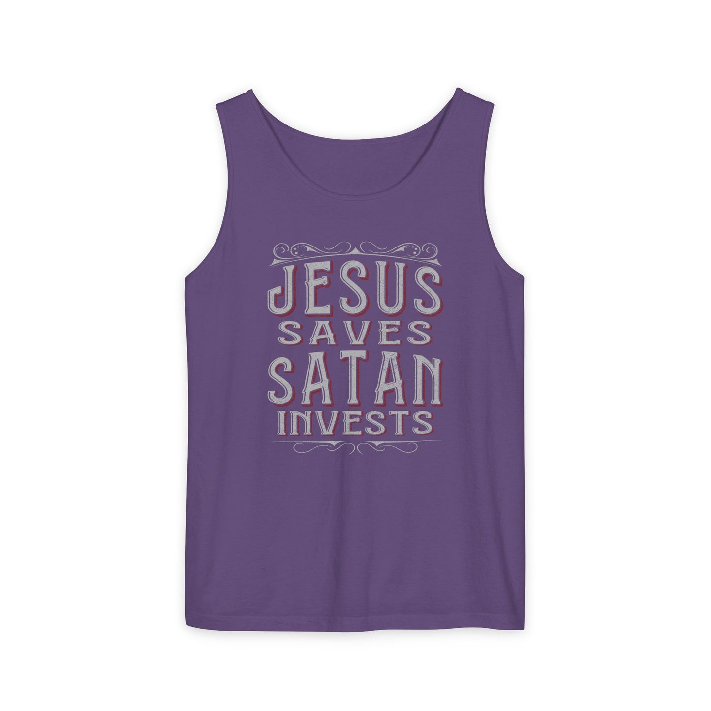 Jesus Saves, Satan Invests | Tank Top