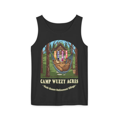 Campy Wuzzy Acres: Sash Queen Retirement Village Tank Top – NAB 2026 Fundraiser Shirt