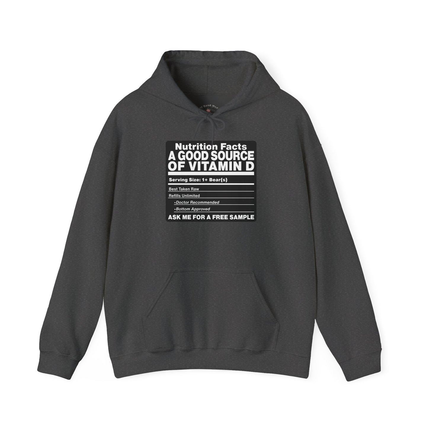Vitamin D Nutrition Facts Hoodie — Funny Sunlight Health Graphic Sweatshirt