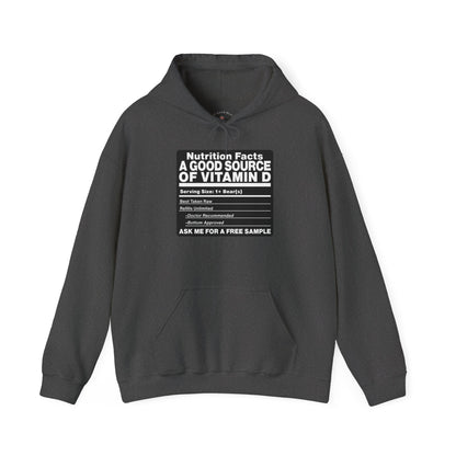 Vitamin D Nutrition Facts Hoodie — Funny Sunlight Health Graphic Sweatshirt