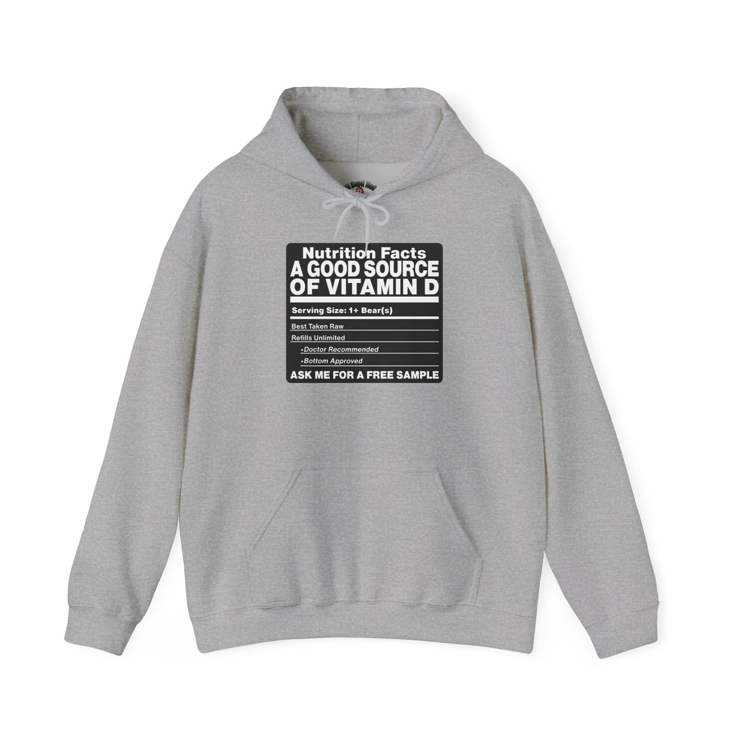 Vitamin D Nutrition Facts Hoodie — Funny Sunlight Health Graphic Sweatshirt