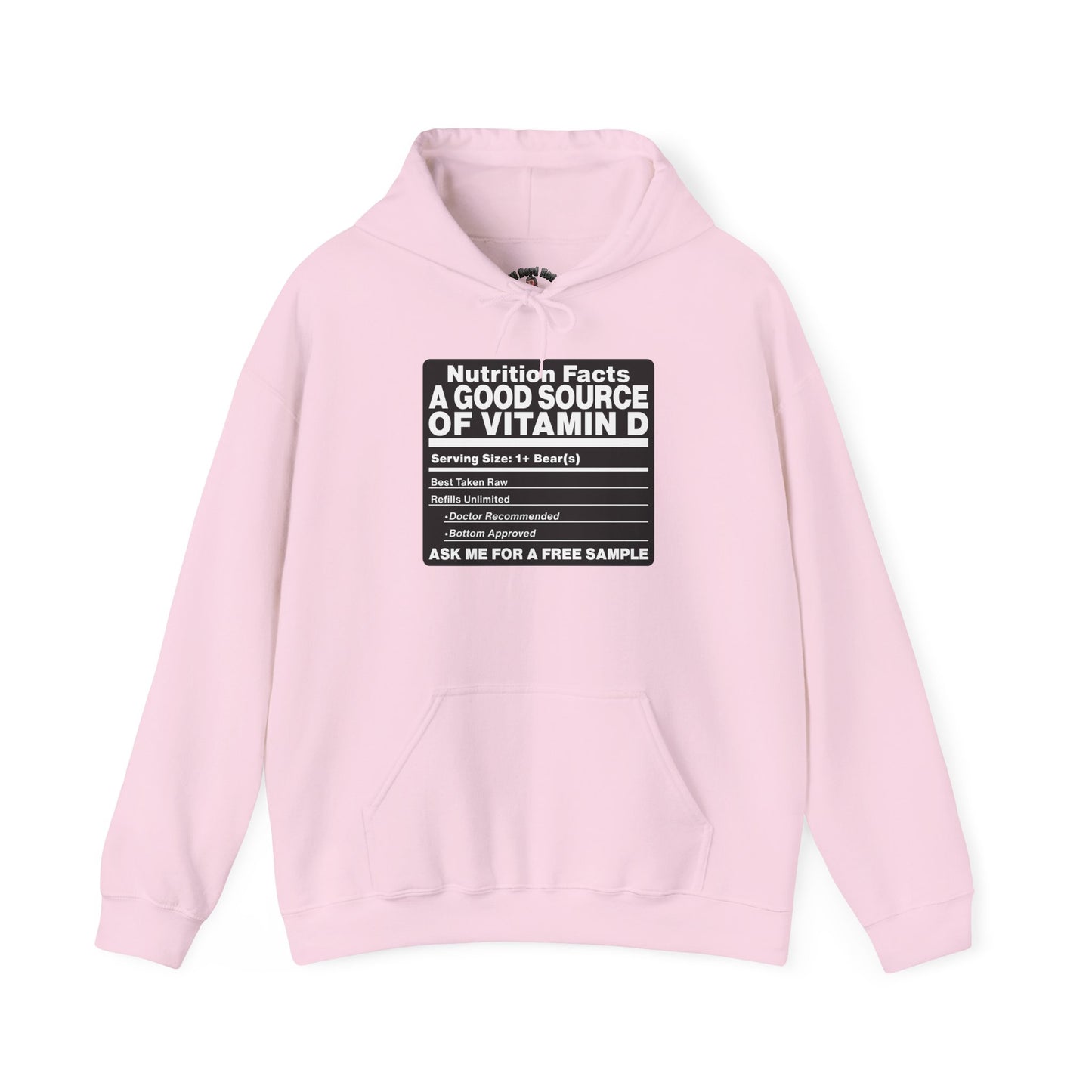 Vitamin D Nutrition Facts Hoodie — Funny Sunlight Health Graphic Sweatshirt