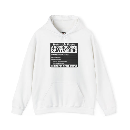 Vitamin D Nutrition Facts Hoodie — Funny Sunlight Health Graphic Sweatshirt