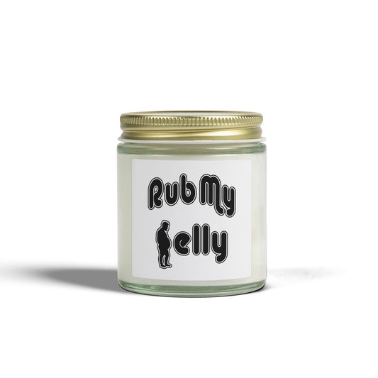 Rub My Belly | Scented Candles, Coconut Apricot Wax (4oz, 9oz)