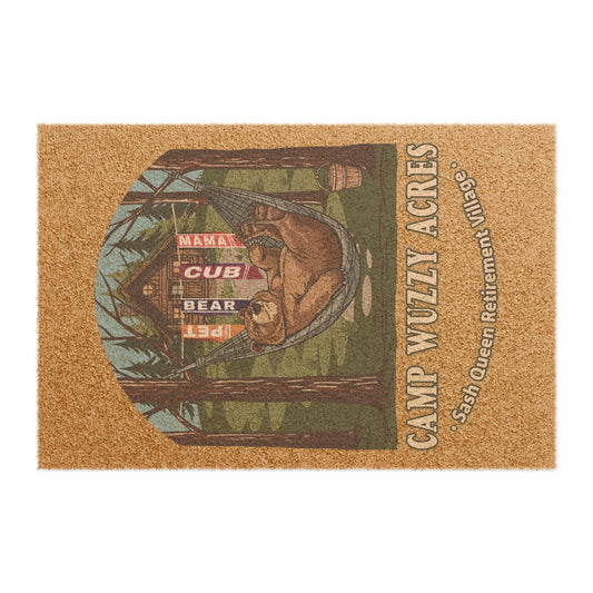Campy Wuzzy Acres: Sash Queen Retirement Village Doormat – NAB 2026 Fundraiser Doormat